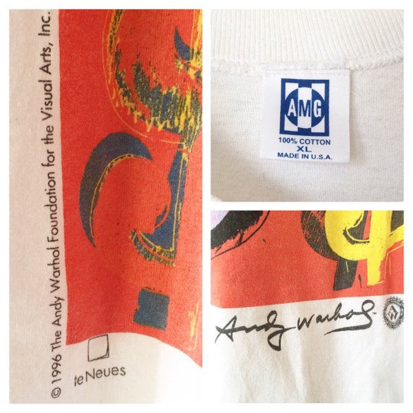 90s アンディウォーホル ビンテージ Tシャツ ドル柄 アート