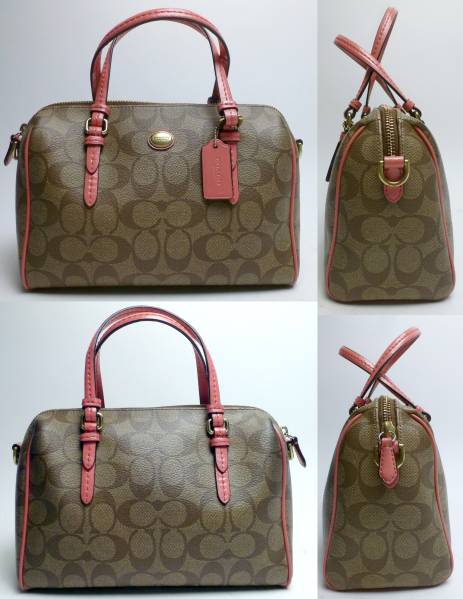 美品】COACH ミニベネット 2way シグネチャー PVC レザー コーチ 