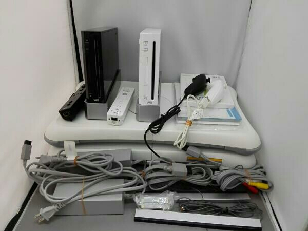 箱無し Wiiシロ&クロ＋バランスWiiボード2台セット