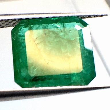 【大粒！天然エメラルド】6.144ct/12.7×11.8㎜ ルース ソ付き