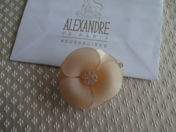アレクサンドル ドゥ パリ★カメリアバレッタ★ベージュ★used
