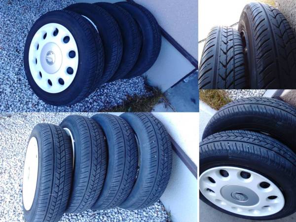ダイハツ ミラココア 155 65 R14 バリ山 タイヤホイールセット 2本①