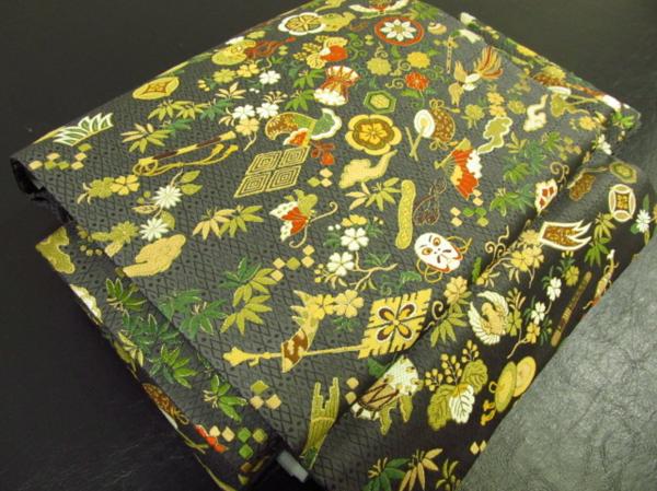 ★着物10★ 1円 絹 有職文様 付帯 ☆☆☆