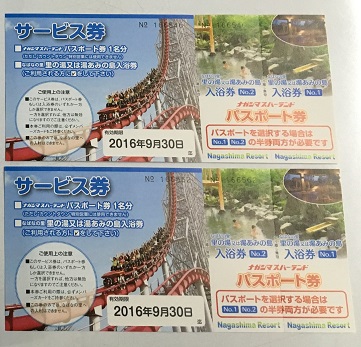 ナガシマスパーランド 公式通販 パスポート券 2枚セット 2枚セット 
