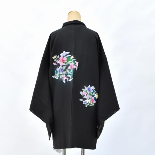 長羽織 黒羽織 花模様＊模様＊ 10点 羽織り まとめ②○正絹