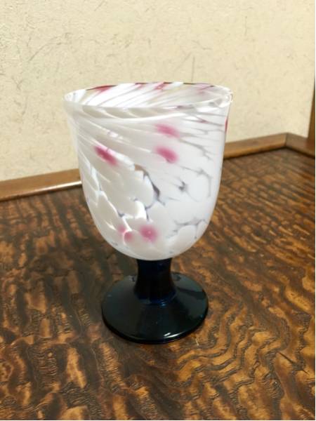 哲】【特集・氷コップ】青緑足乳白赤吹雪なつめ形3色氷コップ（無傷