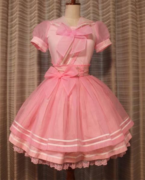 ◆Angelic Pretty シフォンスカート セーラーカットソー セット