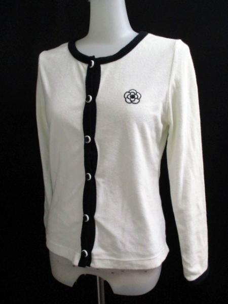 クレイサス CLATHAS カーディガン パイル地 長袖 刺繍 38 白