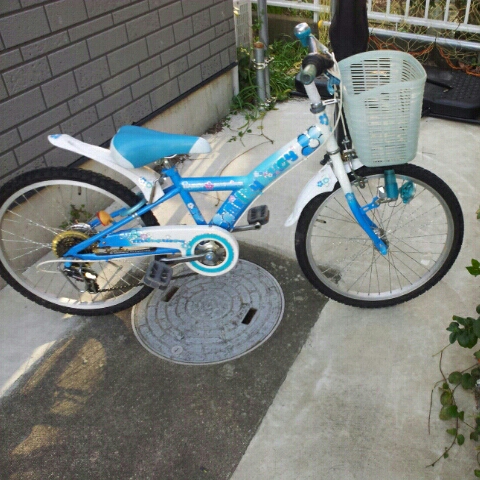 22インチ女児用自転車6段変速機付★中古