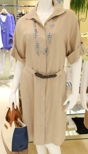 ★TRU TRUSSARDI トゥルートラサ　麻ワンピ３８オースチン