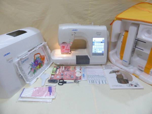 ●ＪＵＫＩ ジュレーブ HZL－０１０N 刺しゅう機付●超美品●き4
