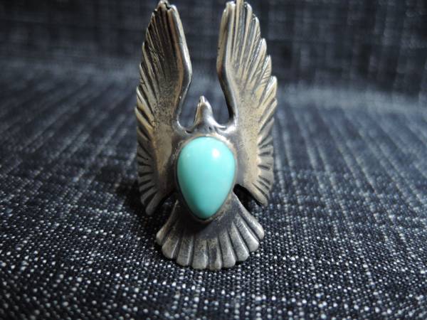 自身購入ゴローズgoro'sターコイズ指輪イーグルリングOLD先金