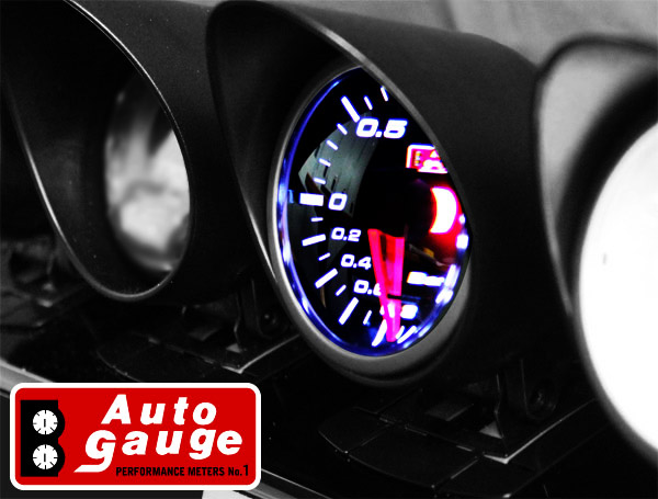 オートゲージ 電圧計 52ΦSM 黒 ワーニング機能