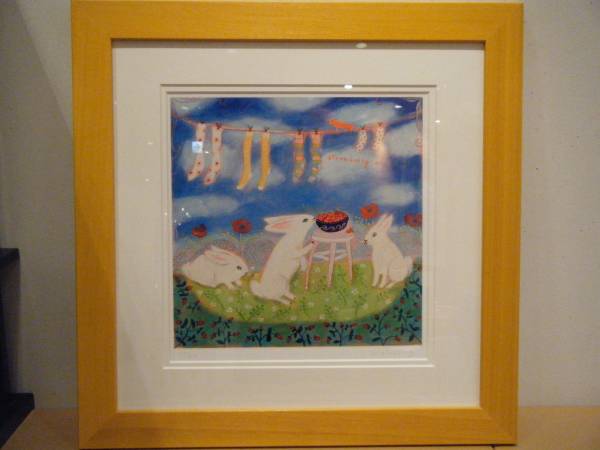 カレン・ホイプティング 限定 ジクレー版画 「新しい日」キリン