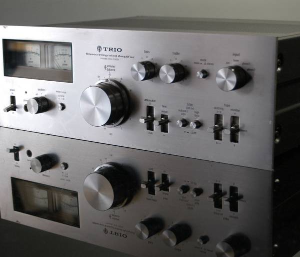 Trio KA-7500 オーバーホール込 アルミシルバーパネルと青色発光