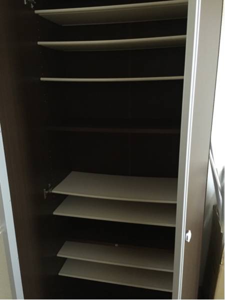 美品 ミラー付 シューズボックス 靴箱 家族向け 中古_3