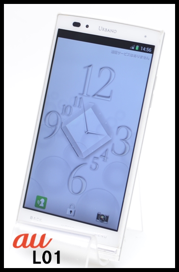 au 白ロム URBANO スマートフォン L01 ホワイト 本体のみ ○