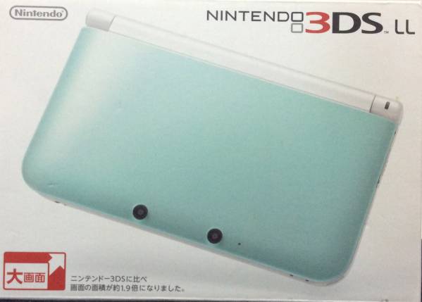 ニンテンドー3DS LL本体 ミント×ホワイト ジャンク