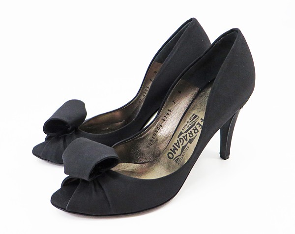 /◆美品【サルヴァトーレフェラガモ】オープントゥ パンプス 7B