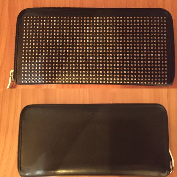 世*✣様 サンローラン　SAINT LAURENT スタッズ ラウンドファスナー 人気サンローランスタッズラウンドファスナー ファッション小物 サン