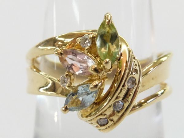 K18　マルチリング　D0.06ct　#13　4.6ｇ　送料無料