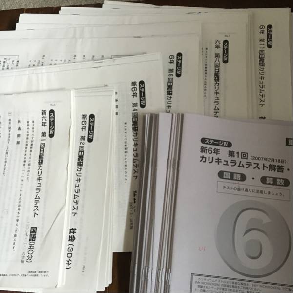 本 2013年 日能研 6年 前期 合格力育成カリテテスト 全17回