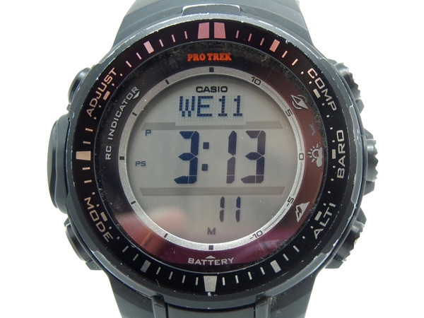 CASIO PRO TREK トリプルセンサー PRW-3000 ソーラー Y1857412 か行