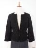 NOVESPAZIOノーベスパジオ　ツイードノーカラージャケット黒♪38