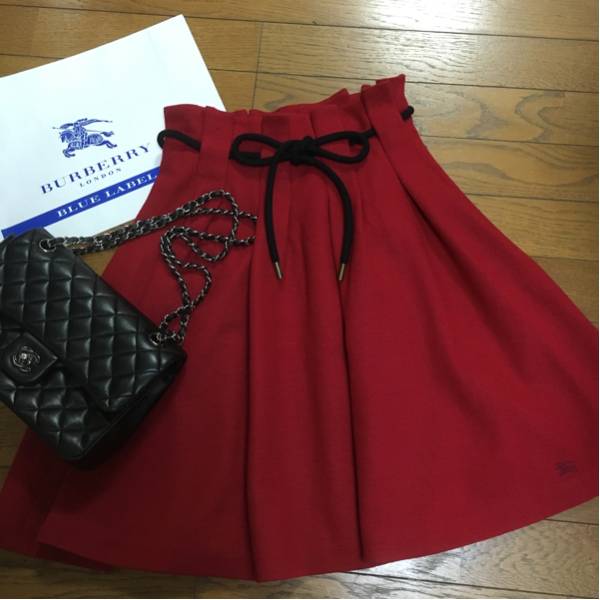 0 BURBERRY スカート ブルーレーベル バーバリー バーバリーブルー