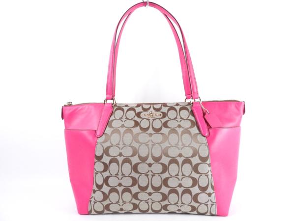 コーチ シグネチャー トートバッグ ベージュ ピンク F37231 COACH 