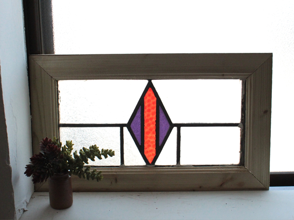 イギリスアンティーク◇ステンドグラス入窓/ドア/扉ガラス建具33