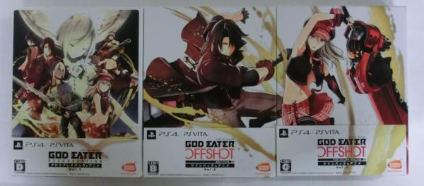 ◇◇中古ブルーレイ ゴッドイーター ゲーム＆アニメ１～３巻