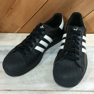 USED adidas スーパースター スニーカー 黒 アディダス 160520