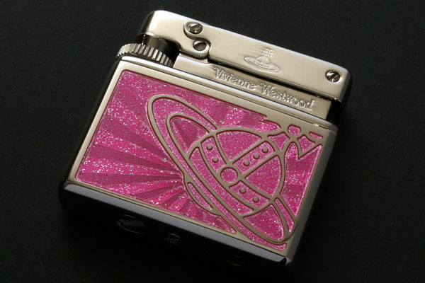 3660◆ヴィヴィアン◆ガスライター◆ピンクラメ◆オーブ◆新品！