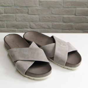 INUOVO レザークロスベルトフットベットサンダル 38 グレー 新品