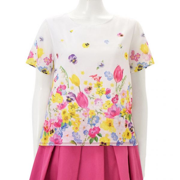 (1)オリジナルフラワートップスChestyワンピーススカートchay