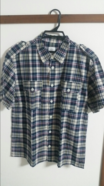 visvim 半袖　チェックシャツ L folk