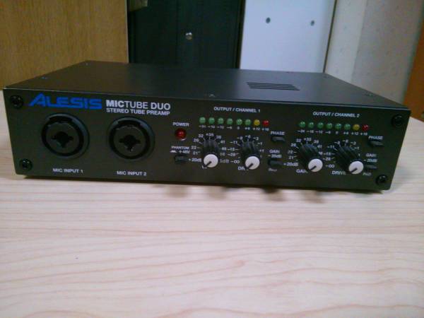 Alesis Mic Tube Duo 2chマイクプリアンプ 真空管交換済み!!