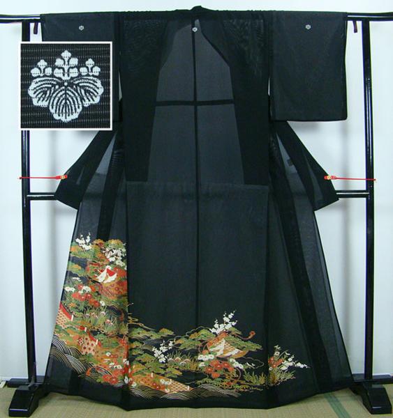 美品★夏物　Ｌサイズ　留袖　ポリエステル★3734