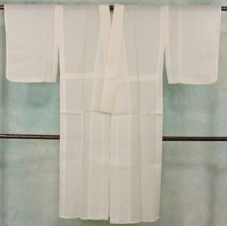 む203　麻　夏白襦袢　流水撫子