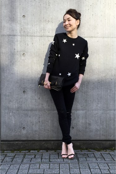 新同MUSE ドゥーズィエムクラス2015年完売スター柄スウェット黒