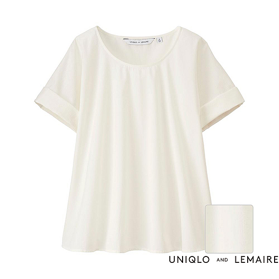 新品ユニクロルメール　シアサッカーTシャツ白S