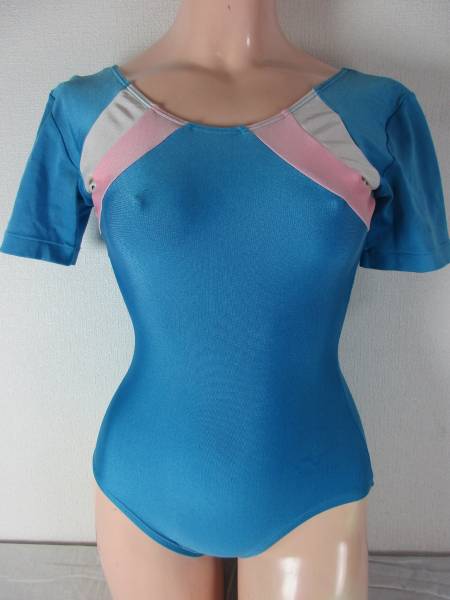 4766　120　MIZUNO ダンス バレエ レオタード Ｌ 水色