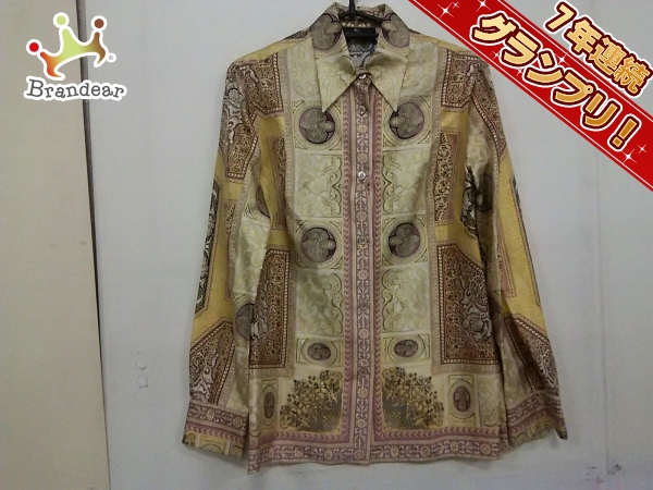 エトロ 長袖シャツブラウス 38 レディース 新品同様 宝石柄 ETRO