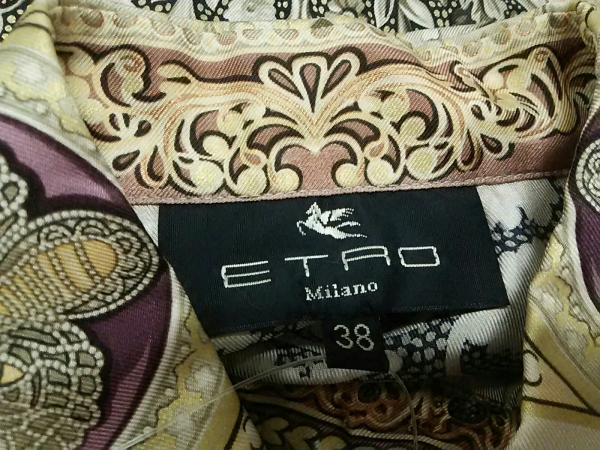 エトロ 長袖シャツブラウス 38 レディース 新品同様 宝石柄 ETRO