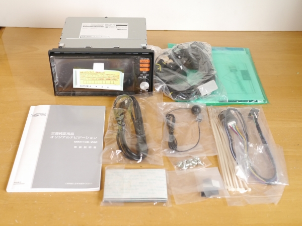 開封済み未使用 三菱純正メモリーナビ MM114D-WM アンテナ付0613 開封