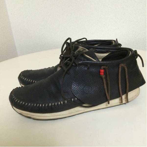 VISVIM ビズビム メンズ レザー ビーズ装飾スニーカーシューズ