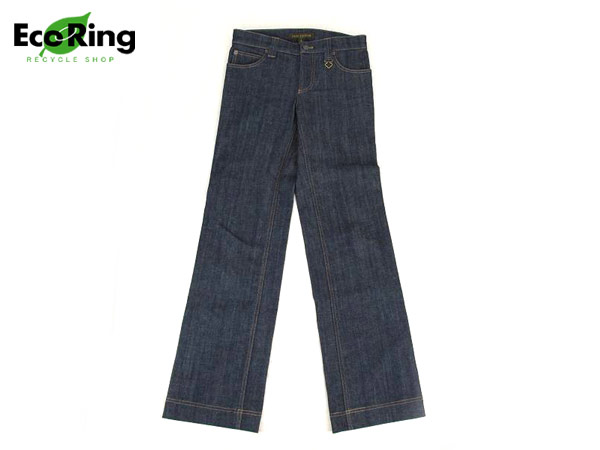 1円 超美品 ヴィトン レディース デニム パンツ 36 ブルー CH915