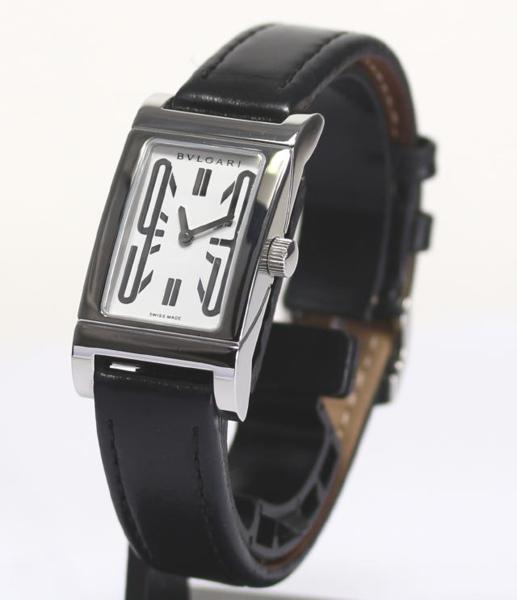 1円スタート】BVLGARI ブルガリ RT39S レッタンゴロ SS×革ベルト