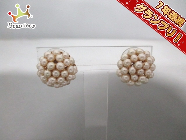 ミリアム ハスケル ピアス 美品 金属素材×フェイクパール